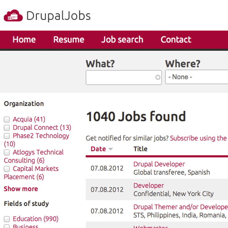 DrupalJobs responsively relaunches on Recruiter RC1 and Omega 4